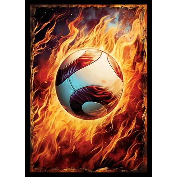 Baseball from the Fire 5D Diamond Art DIY Paint with Full Drill Round Diamond Gems Painting by Number Kits for Adults Art Craft Home Wall Decor 11.8x15.8in