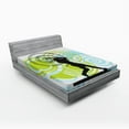 thumbnail image 1 of Ambesonne Sports Fitted Sheet, Baseball Player Circles, Full Size, Green Blue Black, 1 of 2