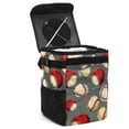 thumbnail image 1 of Baseball Foldable Car Trash Can with Lid, Leak-proof Hanging Storage Bag - Car Garbage Can, Trash Can for Car, Car Trash Bin, 1 of 6