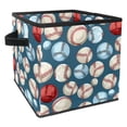 thumbnail image 1 of Baseball Foldable Storage Box with Handle, 10.8"x10.5"x10.6", Large Capacity for Storage Containers, Storage Baskets, and More!, 1 of 6