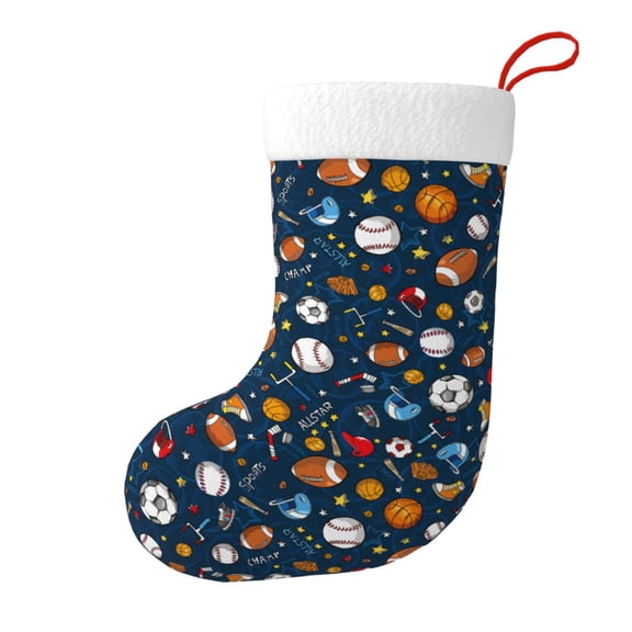 Baseball Football Basketball Sport Theme Christmas Stockings 18 Ince ,Gifts Stocking Family Party Decorations For Holiday Tree Decor