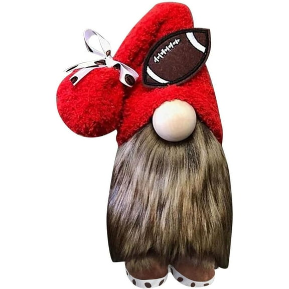 Baseball Football Gnome Plush for Home, Cute Baseball Plush Gnome Red Blue and White Decor, Stuffed Swedish Tomte Plush Women Gifts for Home Kitchen Farmhouse Tray Decor for Home Desktop Room