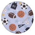 thumbnail image 1 of Baseball Football Pattern Round Fitted Tablecloth with Elastic Edge,Dining Table Cover Waterproof,Outdoor Round Tablecloth for Camping,Dining,Indoor and Outdoor, 1 of 7