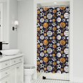 thumbnail image 1 of Baseball Football Pattern Shower Curtain 36"x72" ,Bathroom Decorative Shower Curtains Set with 12 Hooks,Modern Waterproof Washable Shower Curtain, 1 of 6