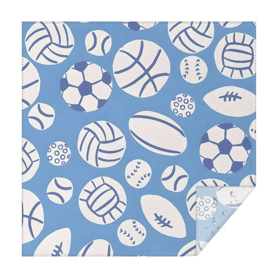 Baseball Football Pattern Square Tablecloth,Waterproof Square Table Cover,Wipeable Spillproof Washable Table Cover for Home Kitchen Party Decor 60"x60"(152x152cm)