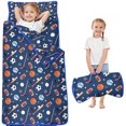 thumbnail image 1 of Baseball Football Pattern Toddler Nap Mats for Kids Preschool,Sleeping Mat Bag or Kids,Toddler Sleeping Bag,Toddler Nap Mat or Daycare, 1 of 6