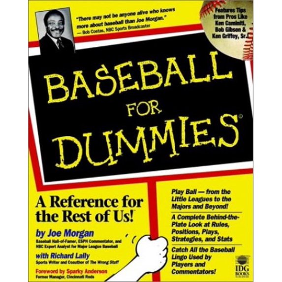 Pre-Owned Baseball for Dummies (Paperback) by Joe Morgan, Richard Lally