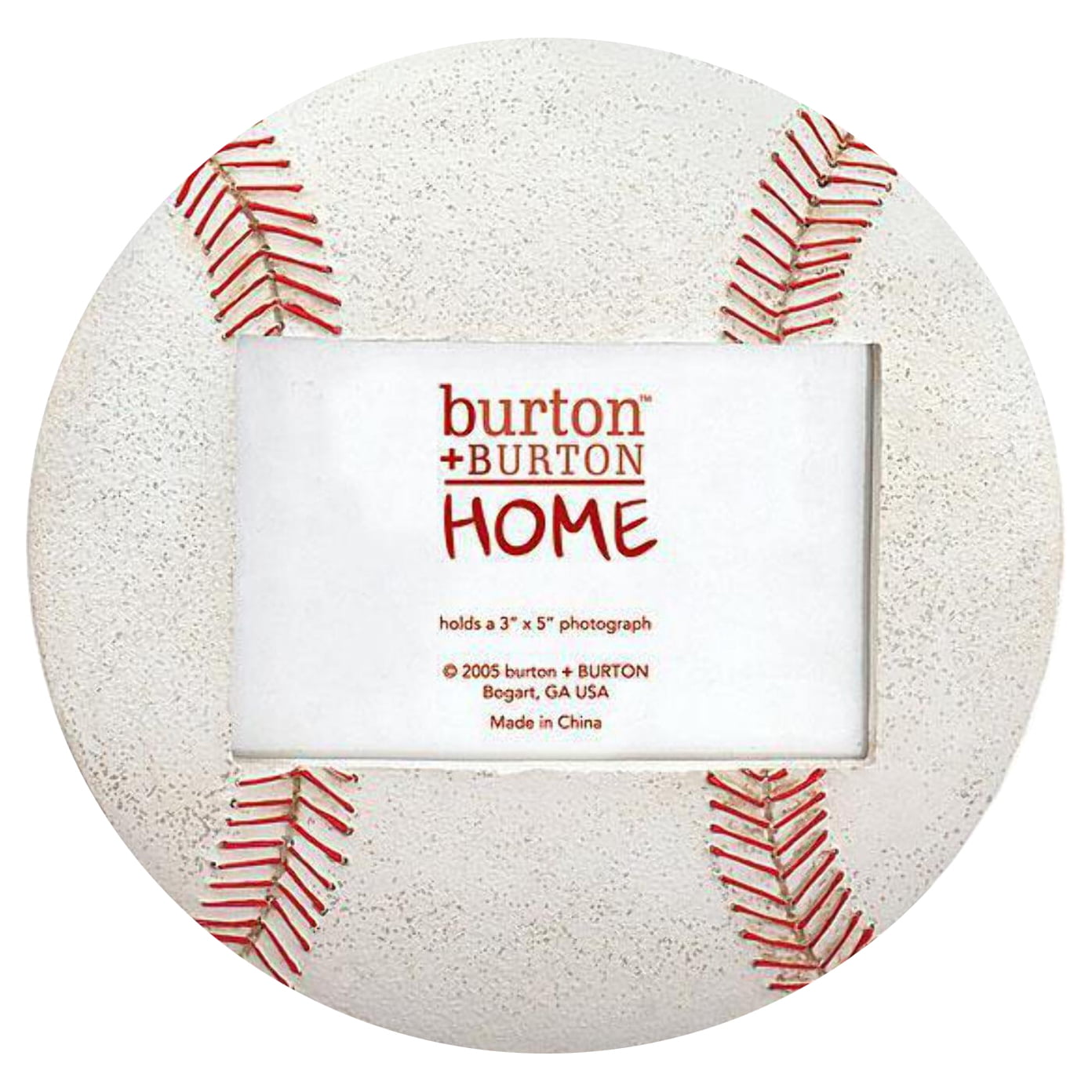Burton & Burton Baseball Shape Resin Picture Frame, 3D Design, 7