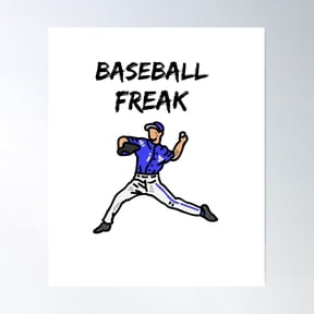 Baseball Freak Poster Wall Art Bedroom Wall Art Home Decor Office Wall Art Home Decor Office Wall Art
