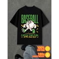 thumbnail image 1 of Greenink Baseball Fun Tee mens 180G Cotton white Vintage Unisex Shirt Short Sleeve tshirts Basic Unisex Shirt Cotton tshirts Trendy Unisex Shirt Graphic tshirts, 1 of 7