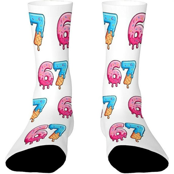 Baseball Funny Socks Christmas Santa Novelty Casual Crew Socks Women Men Christmas Socks Cute Crazy Design Socks Novelty Gift For Women Men 1 Pairs 2 Size Socks Stocking(White,34cm)
