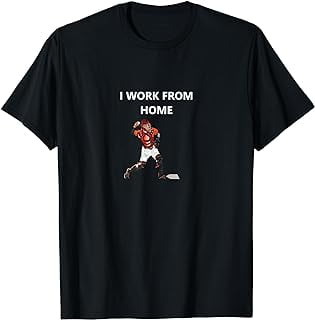 Baseball Funny catcher I work from home Funny softball T-Shirt ...