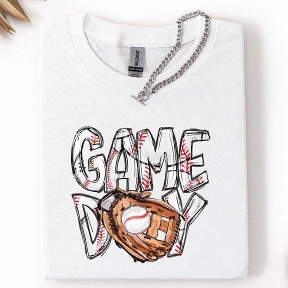 Baseball Game Day Graphic Shirt Classic Sports Season Design Unisex Cotton T-Shirt, Size S-5XL