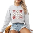 thumbnail image 1 of Baseball Game Day Ribbon Cute Sweatshirt Women Long Sleeve Fashion Graphic Shirts Cozy Weather Lover Pullover Tops, 1 of 4