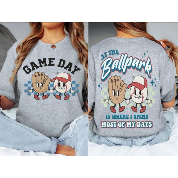 Baseball Game Day Shirt, Ballpark Days T-Shirt, Baseball Season Tee, Baseball Lover T-shirt, Sports Mom Shirt, Baseball Game Shirt All Size S-5Xl