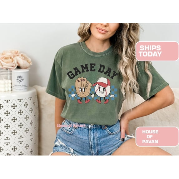 Baseball Game Day Shirt, T-Mom Graphic Tee, Sports Mom Shirt, Comfort Colors® Baseball Shirt for Women