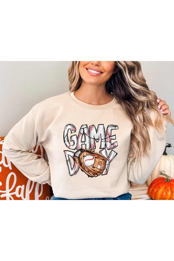 Baseball Game Day Sweatshirt, Baseball Game Day Hoodie, Baseball Mom Sweatshirt, Game Day Baseball, Game Day Tee for Women SWEATSHIRT All Size S-5XL