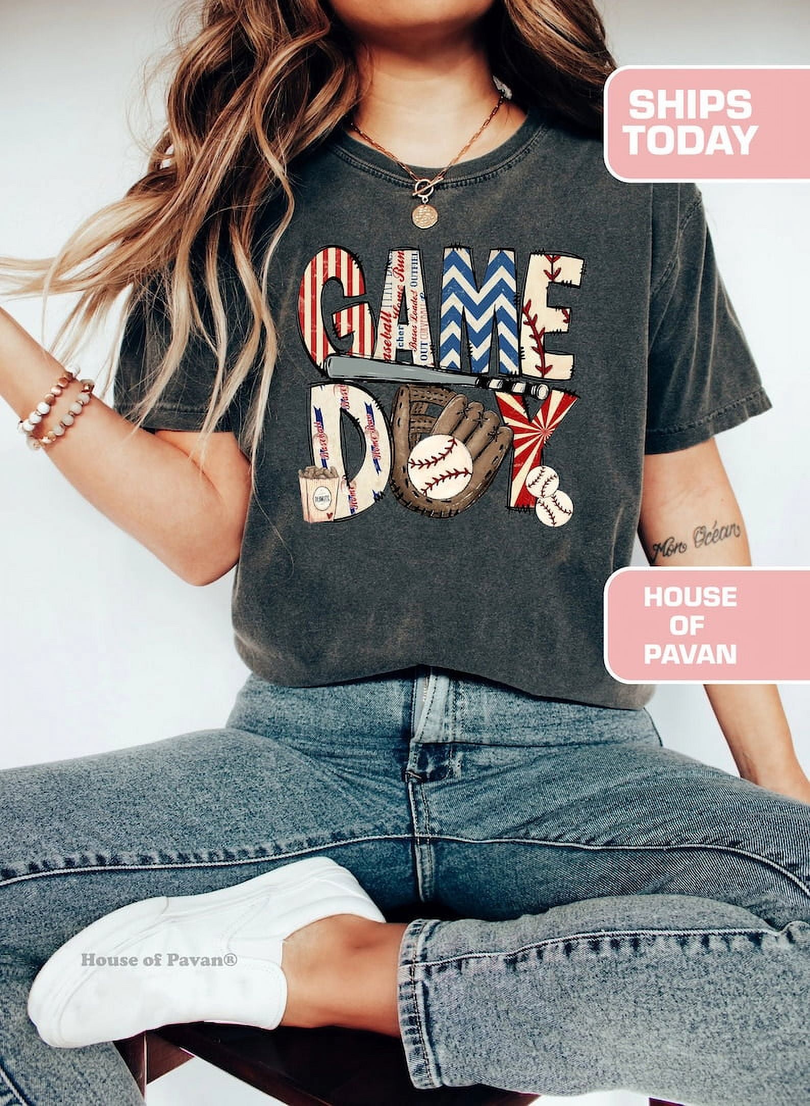 Baseball Game Day T-Mom Shirt, Sports Mom Shirt, Mothers Day Baseball Tee, Family Shirt for Women
