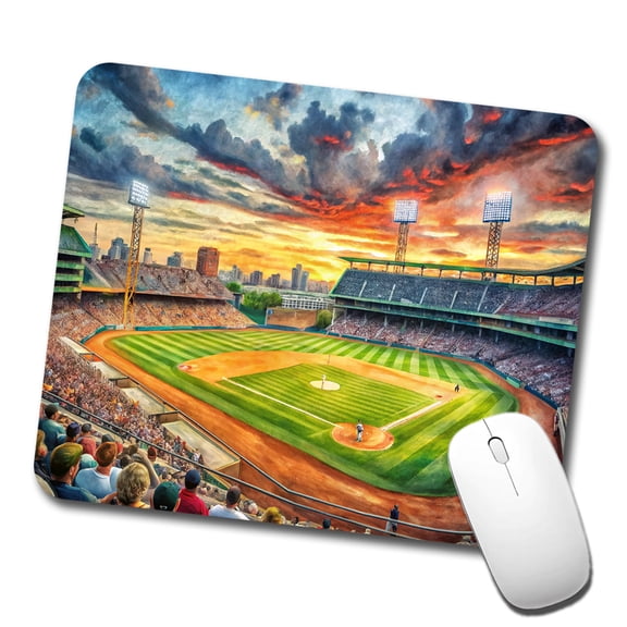 Baseball Game at the Stadium Mouse Pad Low Profile Gaming Mat