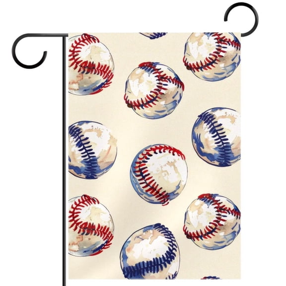 Baseball Garden Flag Double Sided House Flag for Outdoor Home, Personalized All Year Round Yard Decor 12 x 18 Inch