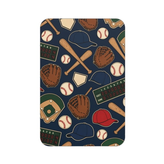 Baseball Gear Icon Pattern Acrylic Fridge Magnets Decorative Refrigerator Magnets for Kitchen Office Whiteboard Locker
