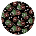 thumbnail image 1 of Baseball Gear Pattern Round Fitted Tablecloth with Elastic Edge,Dining Table Cover Waterproof,Outdoor Round Tablecloth for Camping,Dining,Indoor and Outdoor, 1 of 7