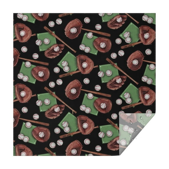 Baseball Gear Pattern Square Tablecloth,Waterproof Square Table Cover,Wipeable Spillproof Washable Table Cover for Home Kitchen Party Decor 42"X42"(107x107cm)