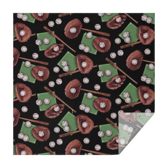 Baseball Gear Pattern Square Tablecloth,Waterproof Square Table Cover,Wipeable Spillproof Washable Table Cover for Home Kitchen Party Decor 60"x60"(152x152cm)