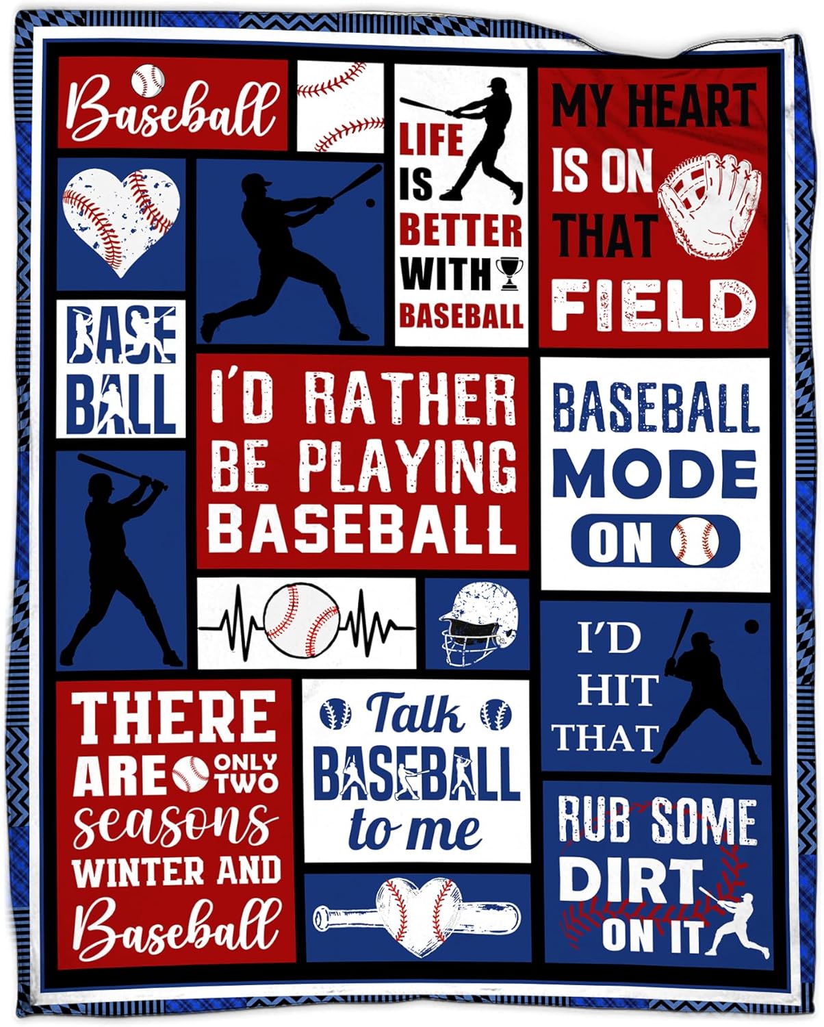 Baseball Gifts for Boys Men, Boys Baseball Blanket Gifts for Baseballs Players Team, Baseballs Lover Accessories Gift Throw Blanket Soft Flannel Birthday Home Decor 50"x 60"