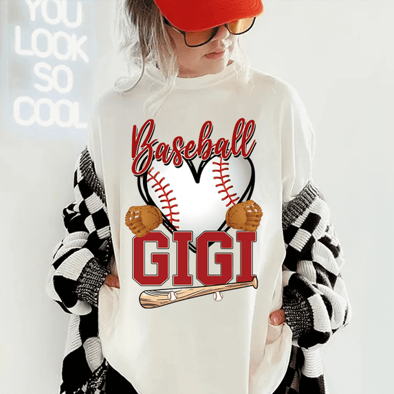 Baseball Gigi Heart Graphic Tee