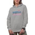 thumbnail image 1 of Baseball Girlfriend Art Merch Gift, Heather Grey Hooded Sweatshirt or Hoodie, Medium, 1 of 5