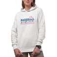 thumbnail image 1 of Baseball Girlfriend Art Merch Gift, White Hooded Sweatshirt or Hoodie, Large, 1 of 5