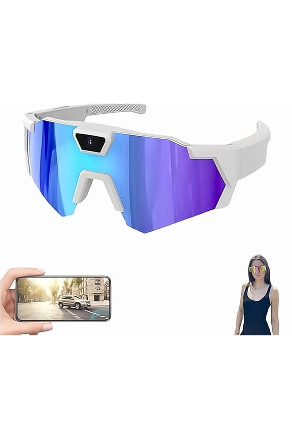 Wrongduck Baseball Glasses with Camera, Sunglasses with Camera, 4k HD Pov Sports Glasses with Camera, Smart Camera Glasse , with 32G TF Card