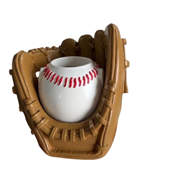 Baseball Glove Planter Pot with Ball Design Decorative Flower Pot, Sports Theme Garden Planter for Indoor Outdoor, Unique Resin Plant Holder for Desk Patio Yard Home Decor