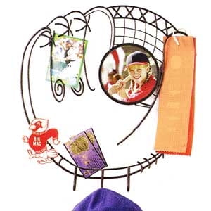 Baseball Glove Wall Sculpture for hanging photos and memos by Burnes of Boston