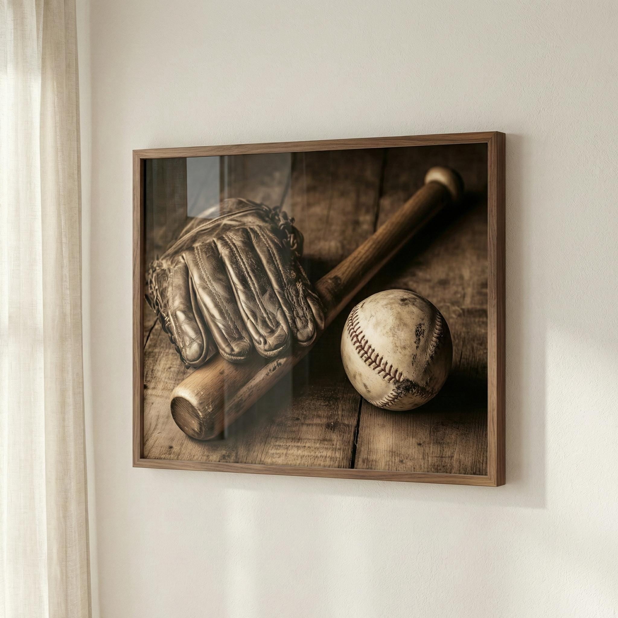 Baseball Glove Weathered Leather Sports Photography Rustic Baseball ...
