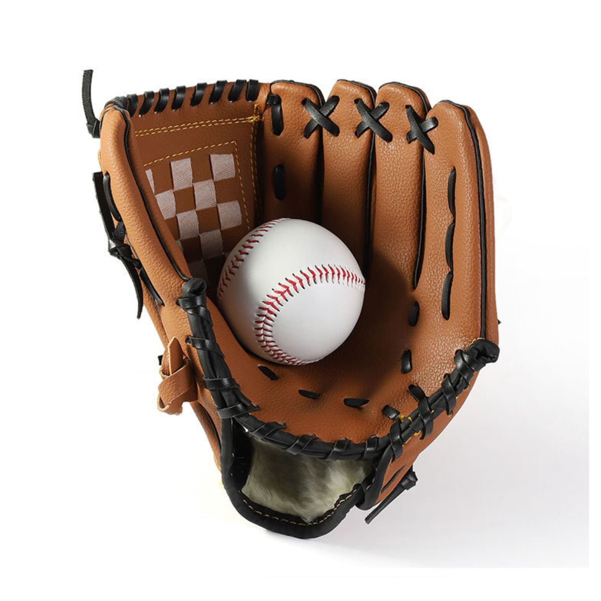 Baseball Glove for Adults & Youth 9.5-12.5 Inch Training Outfield Mitt Premium Synthetic Leather Baseball Softball (NO BASEBALL)
