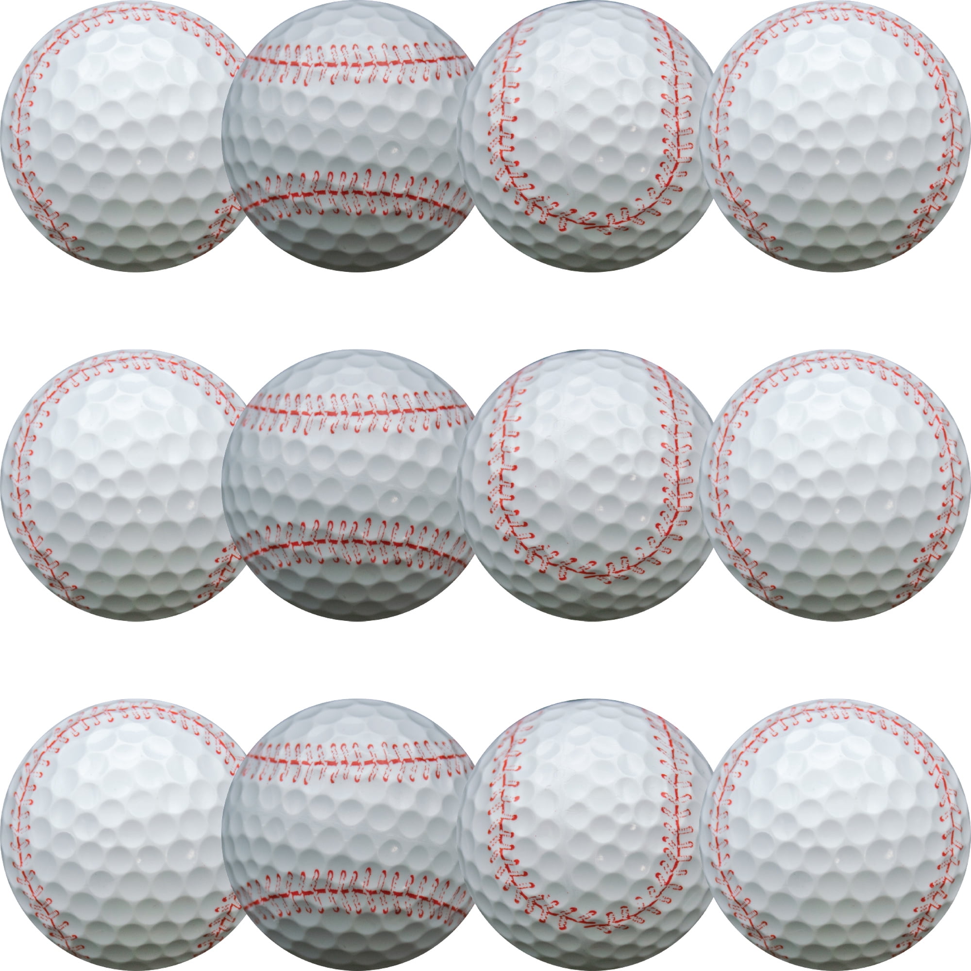 Baseball Golf Balls 12 Pack by GBM GOLF