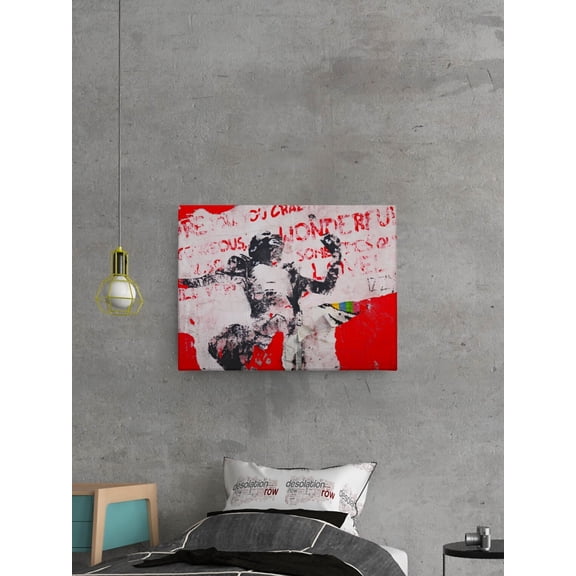 Baseball Graffiti Art Spray Paint Street Art Print, Unframed Paper Poster 8x10in
