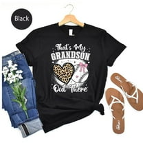 Baseball Grandma Shirt: Leopard Heart Nana Tee - Game Day TSHIRT All Size S-5XL