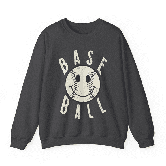 Baseball Happy Retro Sweatshirt, Vintage Baseball Shirt for Mom Cute Shirt