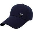 thumbnail image 1 of Baseball Hat Adjustable Extended Brim M Letter Decoration Sun Protection Sports Hat Summer Sports Supply, 1 of 7