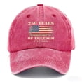 thumbnail image 1 of Baseball Hat, Commemorative Cap, Cotton Polyester Blend Adjustable Sports Hat with Comfort Visor for Independence Day Holiday Event Activities, 1 of 4
