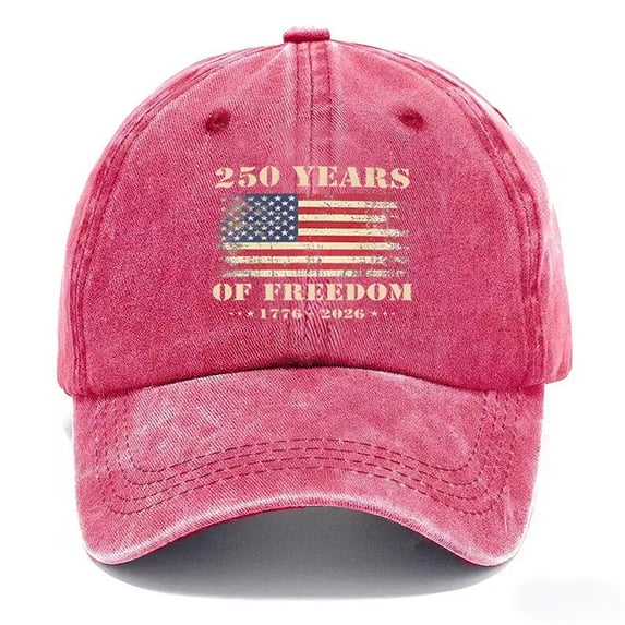 Baseball Hat, Commemorative Cap, Cotton Polyester Blend Adjustable Sports Hat with Comfort Visor for Independence Day Holiday Event Activities