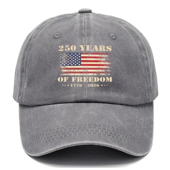 Baseball Hat, Commemorative Cap, Cotton Polyester Blend Adjustable Sports Hat with Comfort Visor for Independence Day Holiday Event Activities