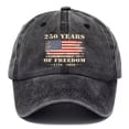 thumbnail image 1 of Baseball Hat, Commemorative Cap, Cotton Polyester Blend Adjustable Sports Hat with Comfort Visor for Independence Day Holiday Event Activities, 1 of 4