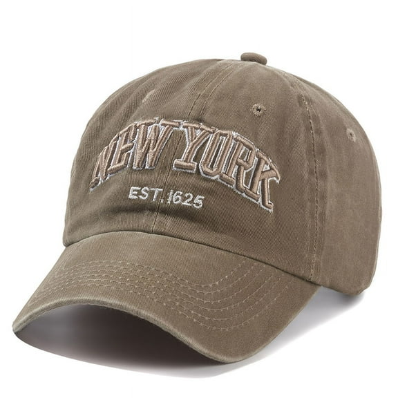 Baseball Hat New-York Distressed-Adjustable-Strapback - Washed Twill Dad Hat Unisex