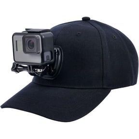Baseball Hat with Quick Release Buckle Mount Compatible for GoPro 5 Session Hero 10/9/8/7/6/5/4/3 Plus/3/2/1/DJI OSMO Action Cameras (L 58-60cm) Black