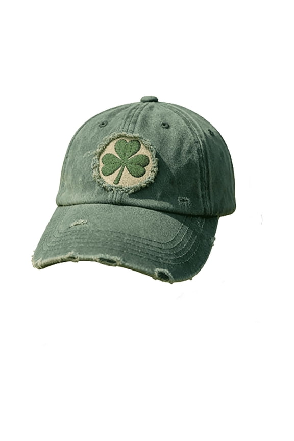 Baseball Hat, St Patricks Day Clover Hat, Ireland Men Women Shamrock Baseball Cap - Gifts for Dad Mom Grandpa Grandma, Adjustable Washed Cotton Vintage Embroidered Distressed Sun Hat