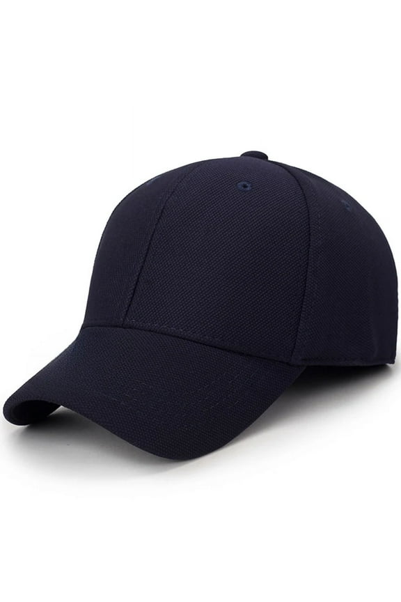 Baseball Hat Stretch Men Woman Fitted Closed Elasticity Flexible Flex Hiphop Caps Hats Dark blue